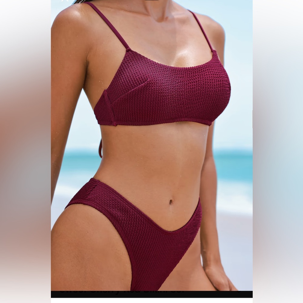 Elegant Maroon Bikini Set